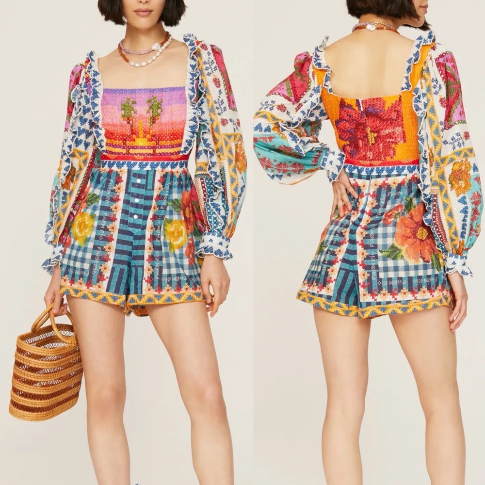 Farm Rio Summer Stitches Romper